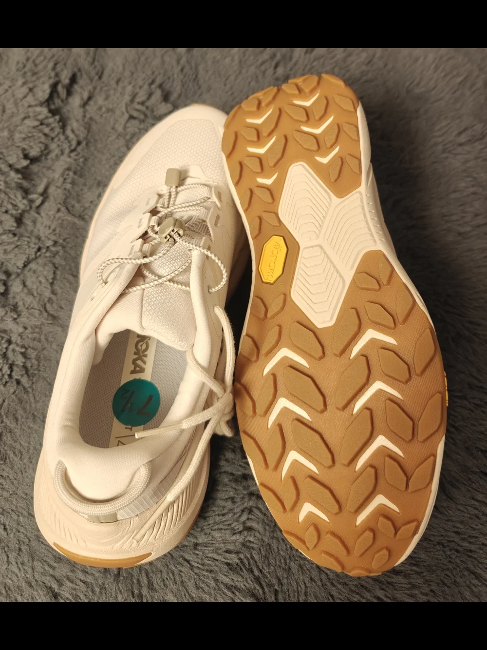 NEW! Hoka ONE One Transport Women's Trail Running Shoes Eggnog - Picture 10 of 13
